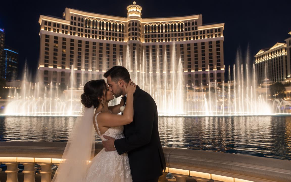 Cerimônia em Frente ao Bellagio – casamento em Las Vegas para brasileiros